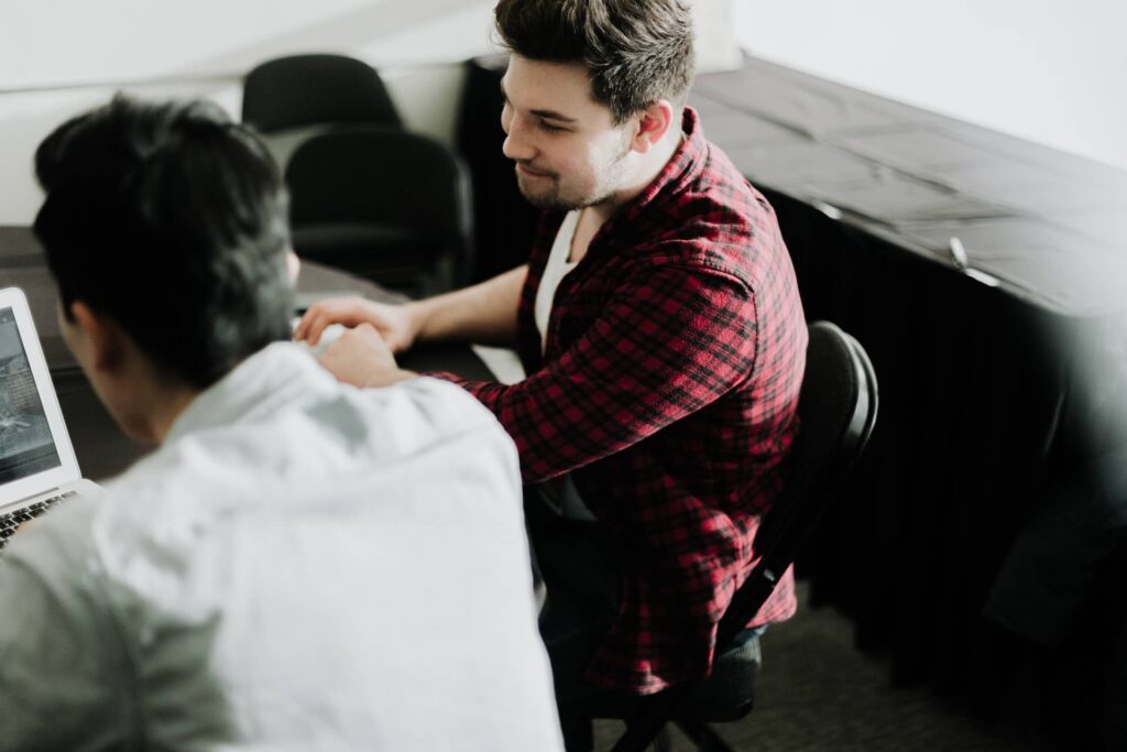 Men working on an entry level HR certification