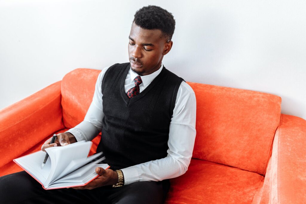 A man studying human resources trends