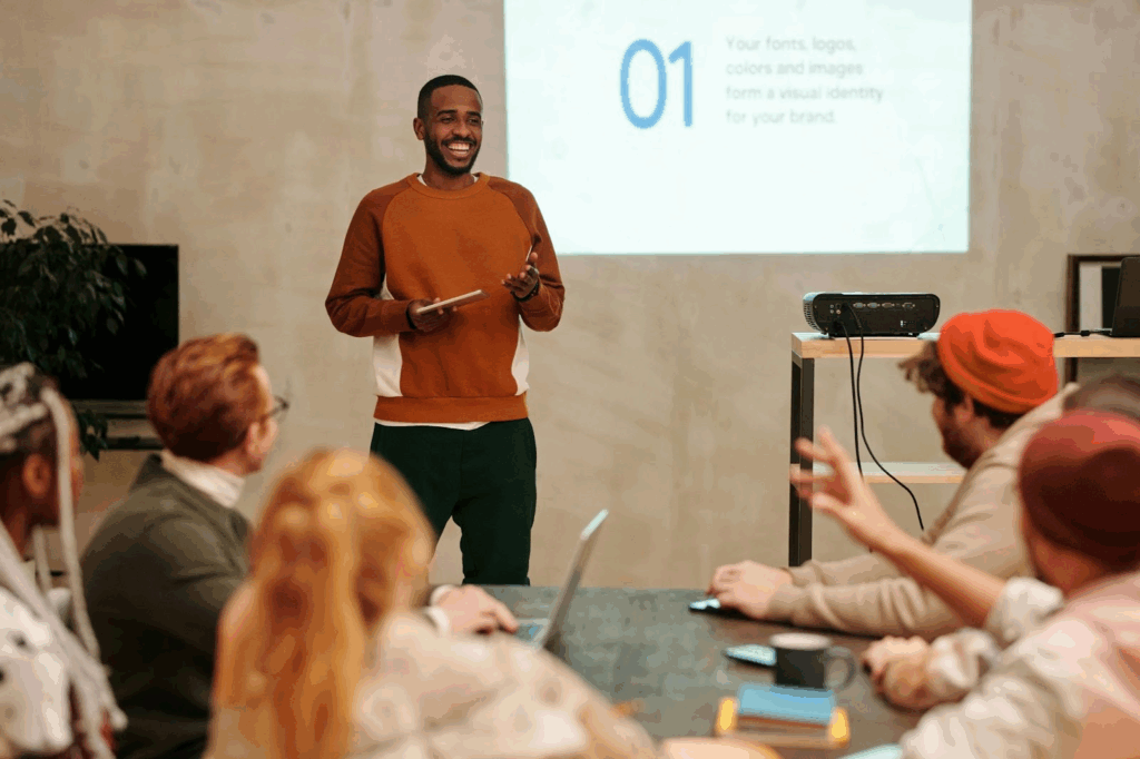 People doing a psychological safety training